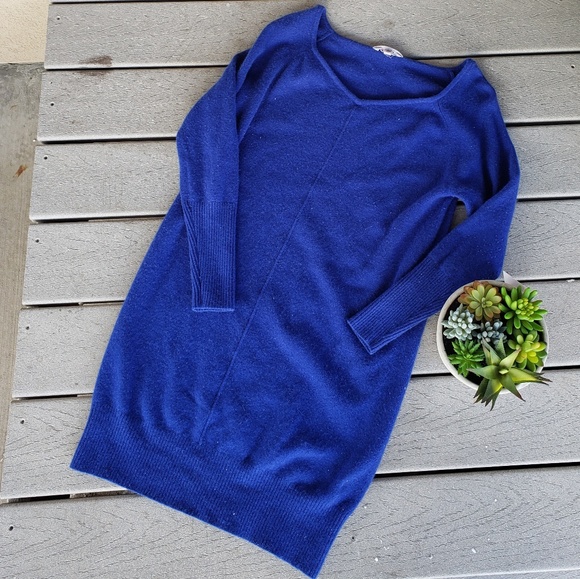 Athleta Dresses & Skirts - Athleta Royal blue Cashmere Soft Sweater Dress